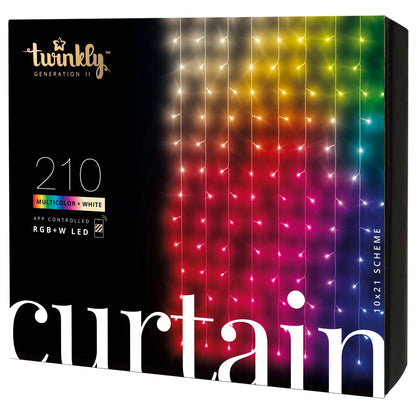 Curtain App-Controlled Smart 210 Multicolor RGB+W LED Christmas Lights