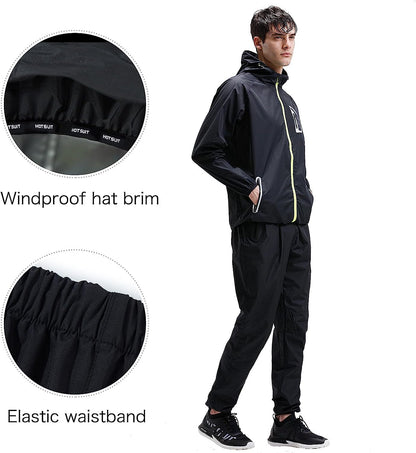 Sauna Suit Men anti Rip Boxing Sweat Suits Exercise Workout Jacket